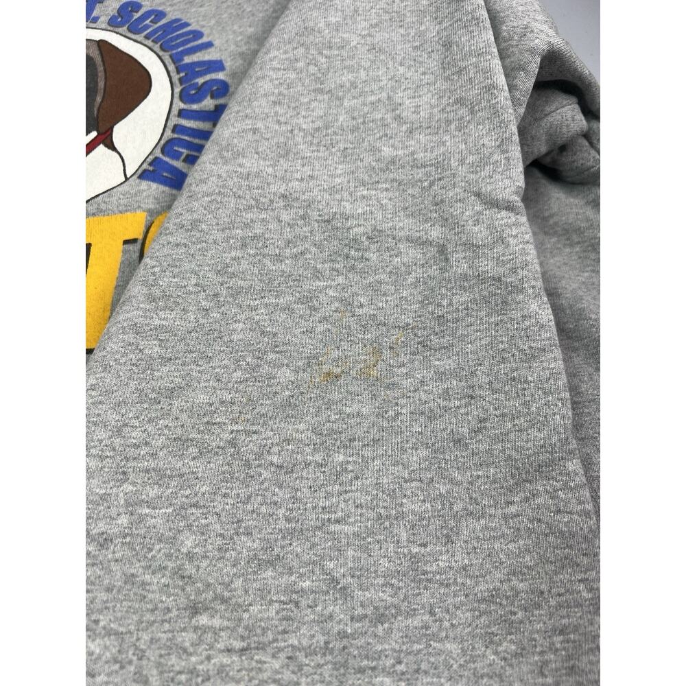 College Of St Scholastica Fruit Of The Loom Sweatshirt Gray Retro Men’s Size XL - Picture 2 of 9